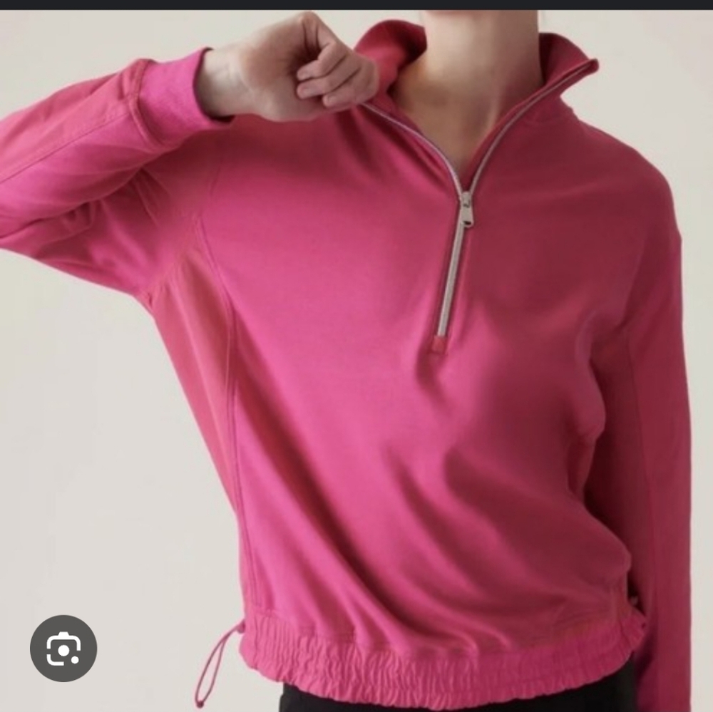 Athleta Pink Half-Zip Pullover